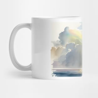 Rainbows and clouds - Watercolour - 05 Mug